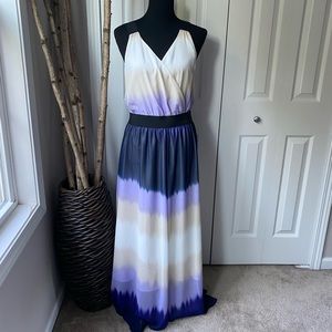 Floor length tie dye dress